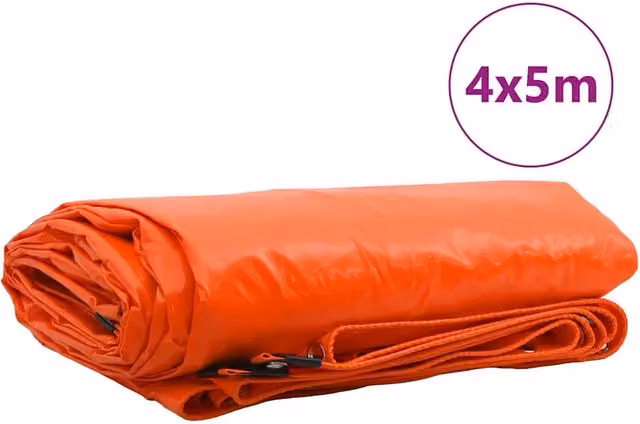 Telo 650g / m2 Arancione 4 x 5 m Tela con rivestimento in PVC