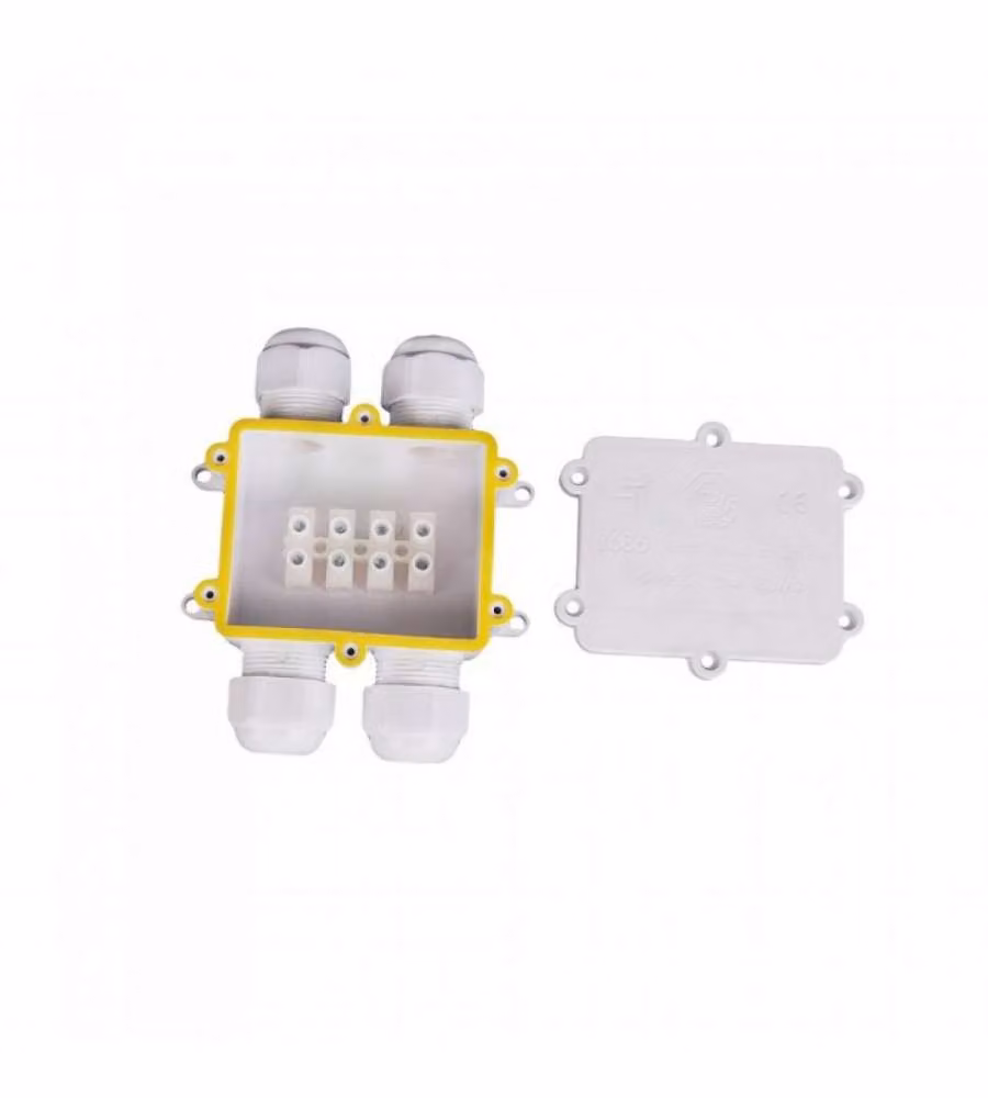Scatola di Derivazione con 4 Terminali 8-12mm Colore Bianco IP68