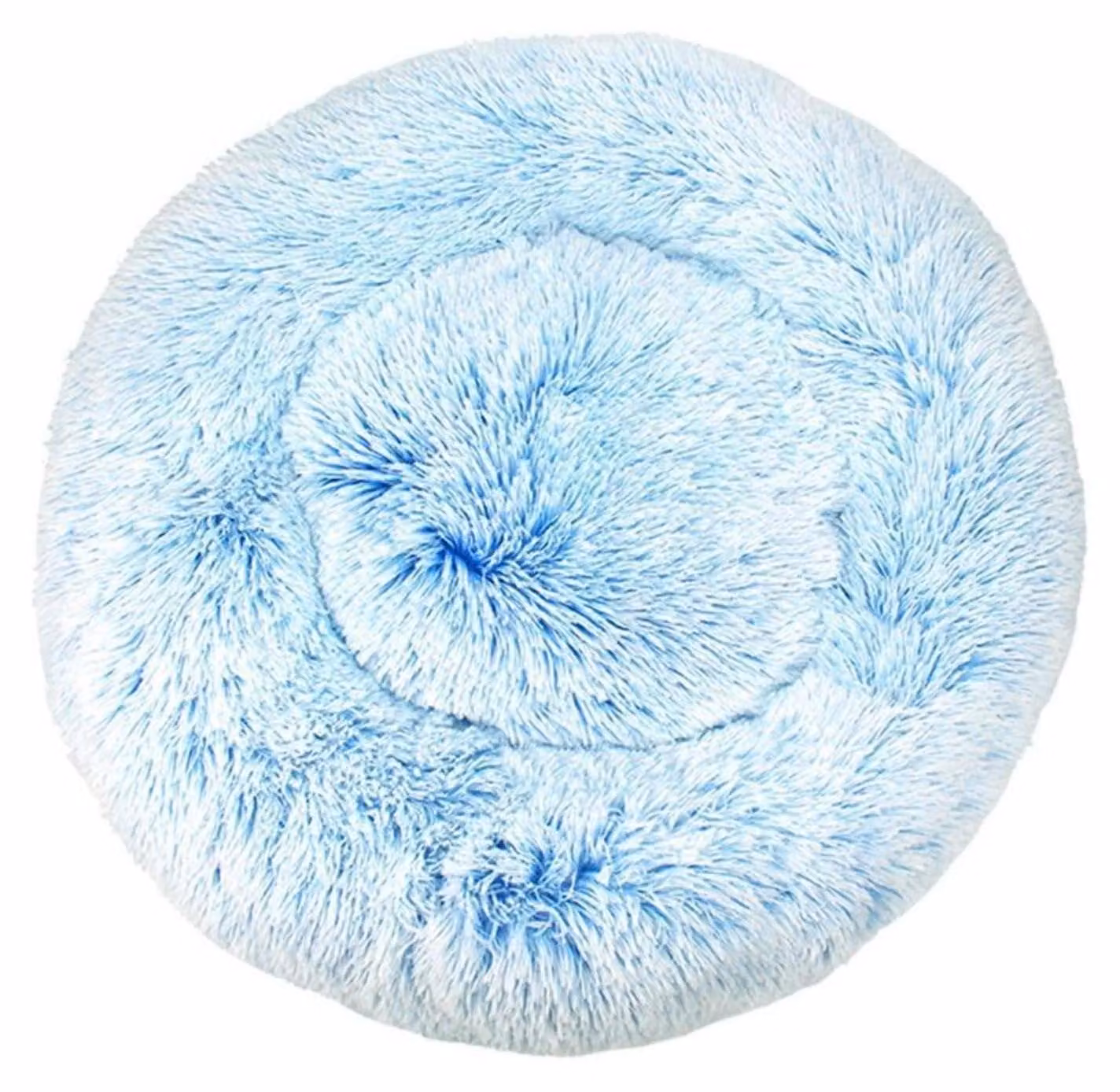 Cuccia per cani, cuccia per gatti, morbida, rotonda, in peluche, 40 cm, blu