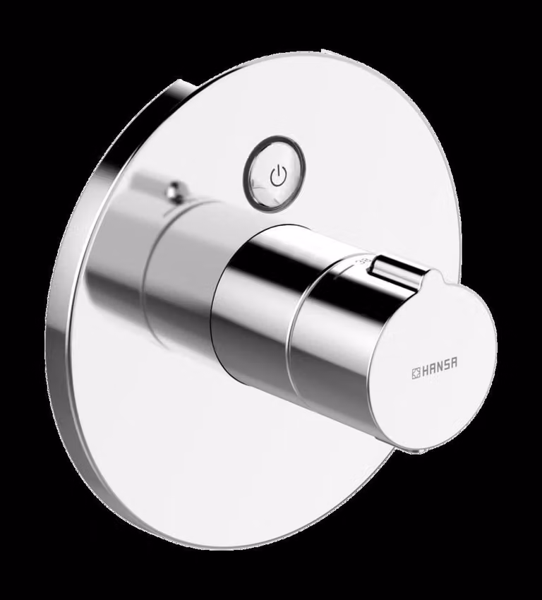 HANSA HANSAELECTRA Robinet de douche, montage mural, fonctionnement sur pile, Bluetooth, 3 V, chrome, 81919009, 81919009