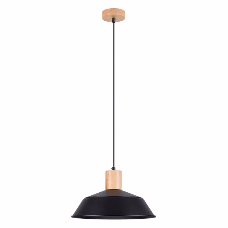 Lampada a sospensione FANO nero 1xE27 15W acciaio 120x34x34cm Sollux Lighting