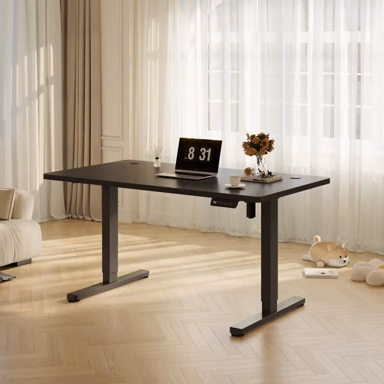 Scrivania regolabile in altezza - Gambe regolabili elettricamente - Struttura in acciaio - Ideale per l'ufficio e il lavoro da casa - Scrivania