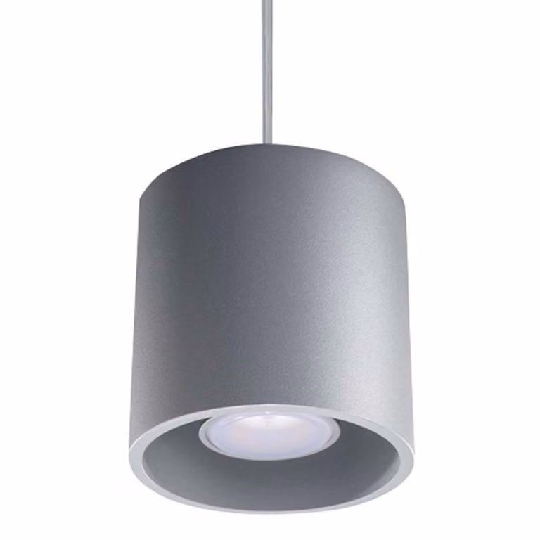 Lampada a sospensione ORBIS 1 grigio 1xGU10 10W alluminio 110x10x10cm Sollux Lighting