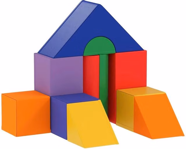 Set di costruzioni morbide multicolore per bambini da 1-3 anni con 11 forme in schiuma PU ed EPE – 1