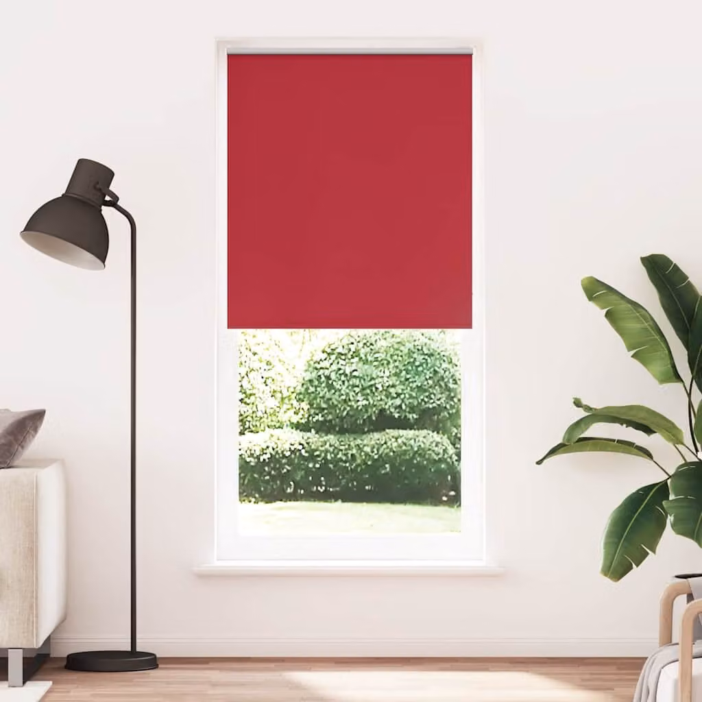 Tenda a rullo oscurante termoisolante vidaXL in poliestere, colore rosso e argento, L: 120 cm, H: 230 cm