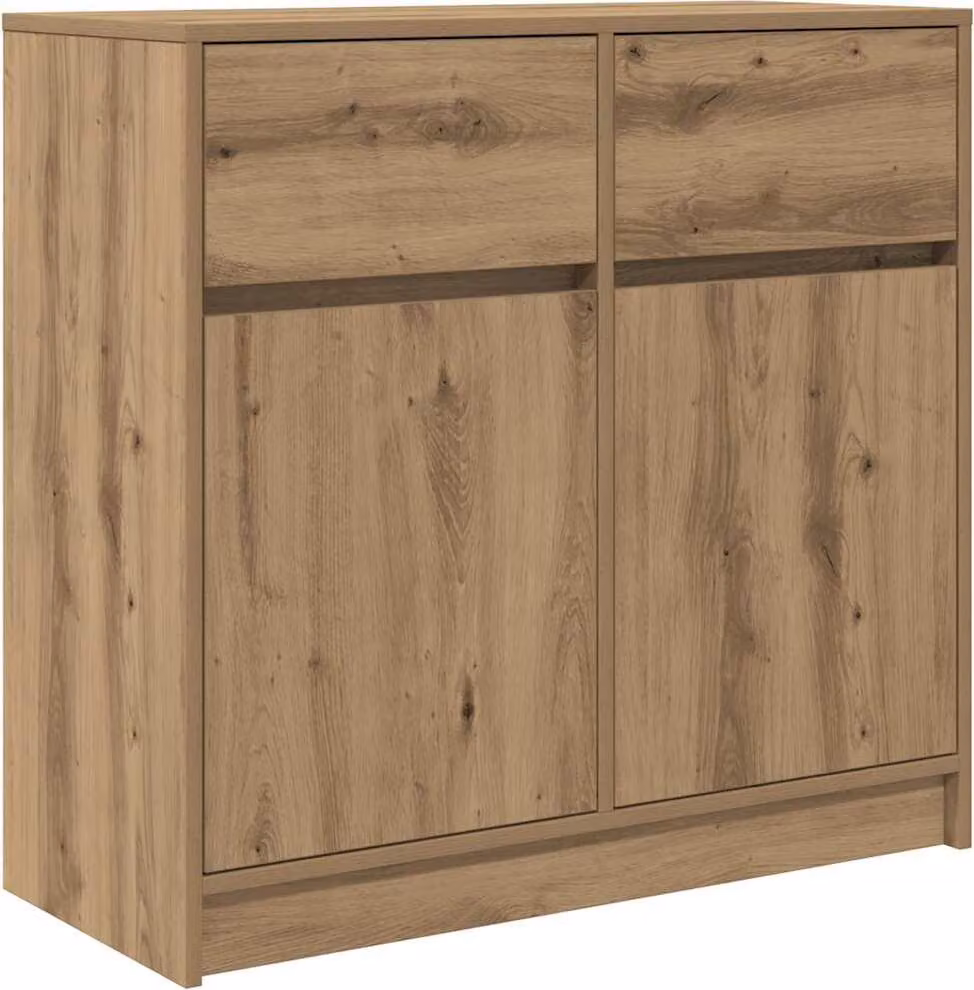 Credenza con Cassetto Rovere Artigianale 80x34x76 cm Truciolato