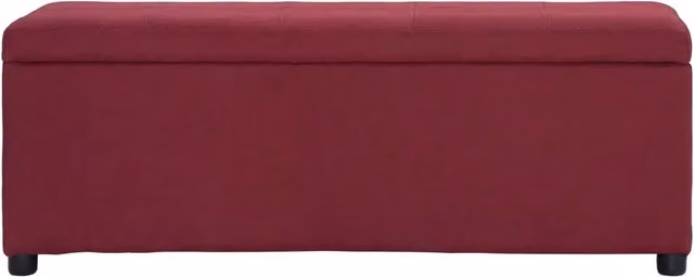 Panca con vano portaoggetti vidaXL in tessuto rosso moderno L: 116 cm – 1
