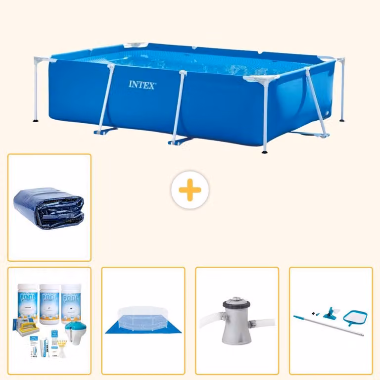 Piscina fuori terra rettangolare - 260x160x65 cm - 6 pezzi - Modello S20035