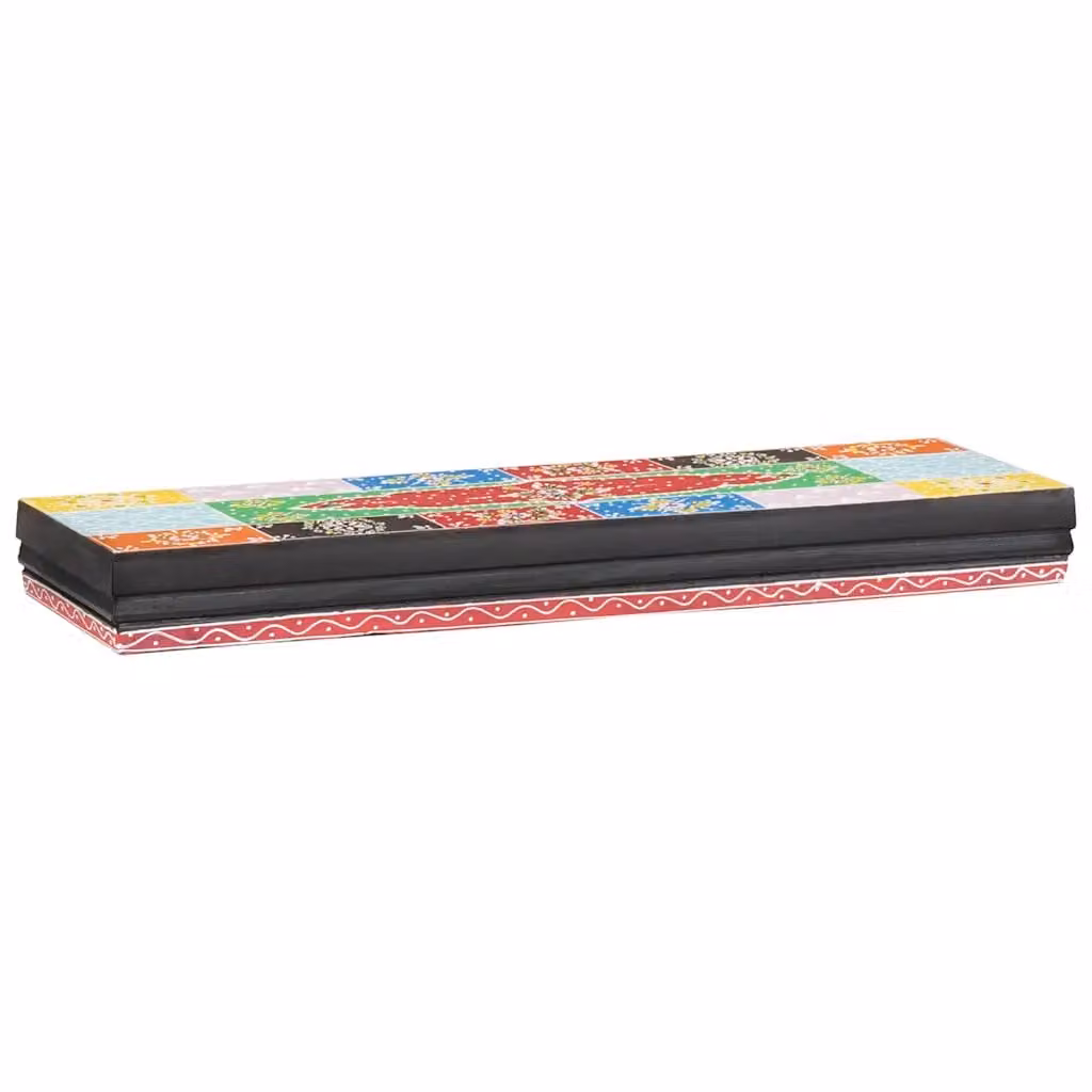 Scaffali da parete moderni vidaXL in legno di mango multicolore L: 60 cm, P: 20 cm, H: 6 cm