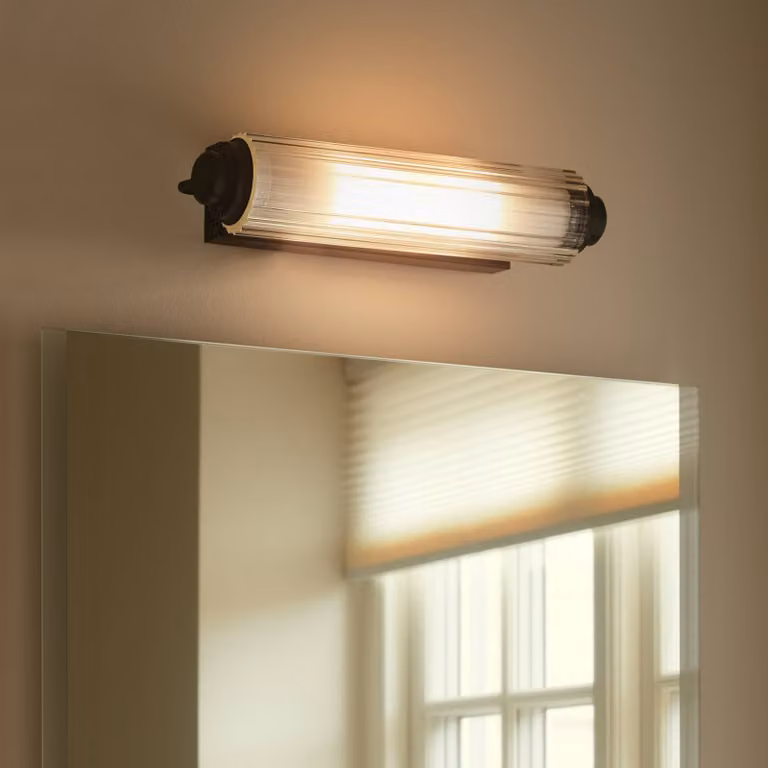 Nordlux Applique da parete Nimal Double, dimmerabile, Nero, Bagno, Plastica, Applique