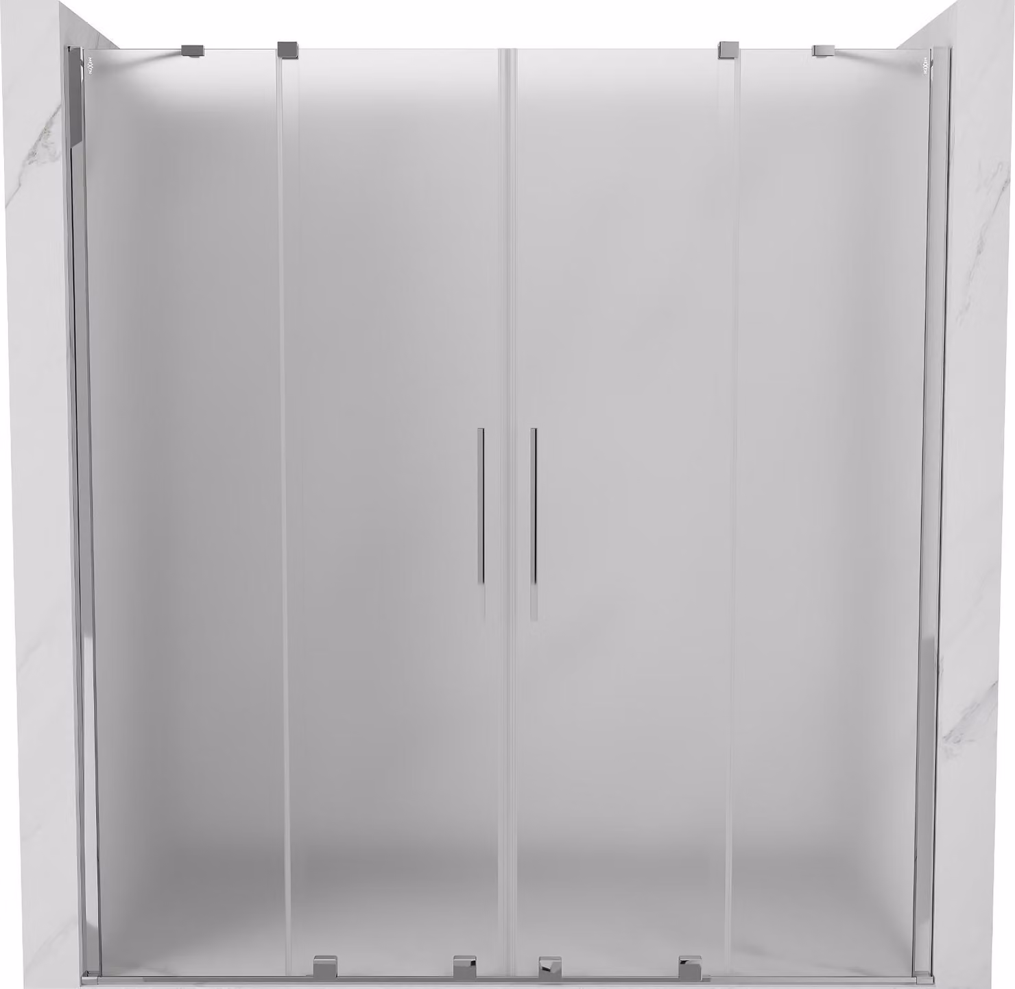 Mexen Velar Duo porte doccia scorrevoli 170 cm, smerigliato, cromo - 871-170-000-32-01