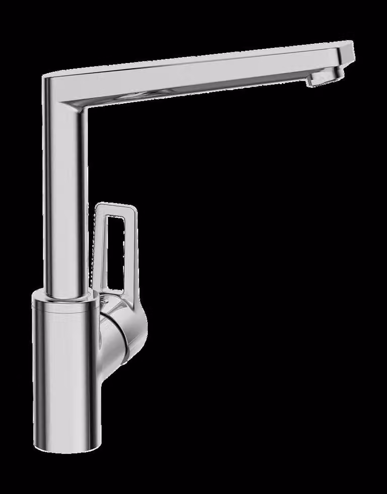 HANSA HANSATWIST robinet de cuisine, commande latérale, levier à étrier, orientable, saillie : 193 mm, 09202205, 09202205
