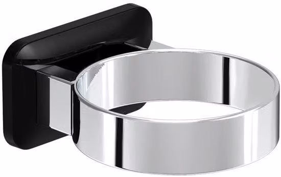 Supporto per asciugacapelli - Portasciugacapelli da parete - Universale - Montaggio a parete - ABS - Nero - Senza foratura - 107*91*51 mm - Accessorio per il bagno