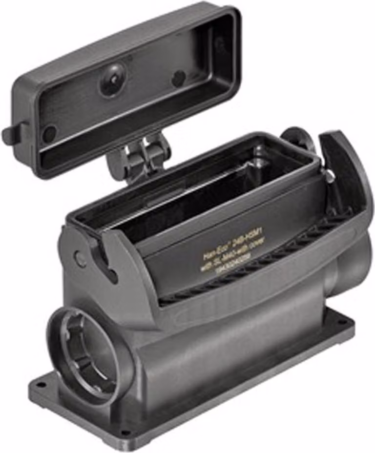 HARTING Han ECO 24B Alloggiamento base senza pressacavo, 1xM40 uscita cavo laterale, con 1 staffa longitudinale con