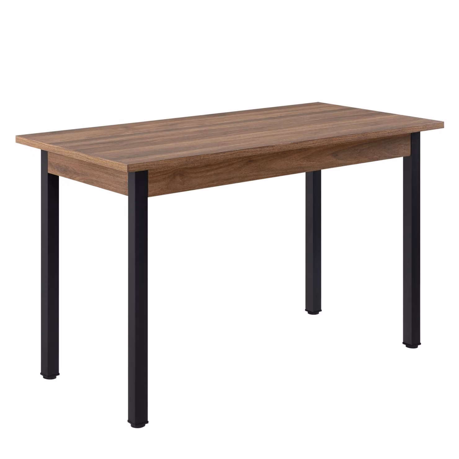 In And OutdoorMatch Elegante tavolo da pranzo Stevie - 120x60x75 cm - Colore noce e nero - Design moderno