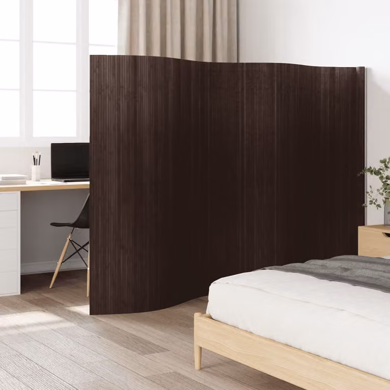 Divisorio Ambienti vidaXL in Bambù Marrone Scuro Larghezza: 400 cm, Altezza: 165 cm