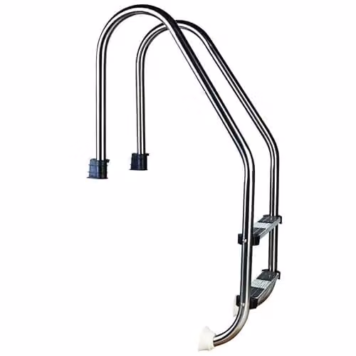 Scaletta per piscina interrata STANDARD in acciaio Inox AISI 304L (2 gradini, altezza minima 0,90 m)