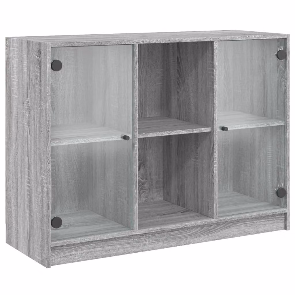 Credenza Grigio Sonoma 102x37x75,5 cm in Legno Multistrato