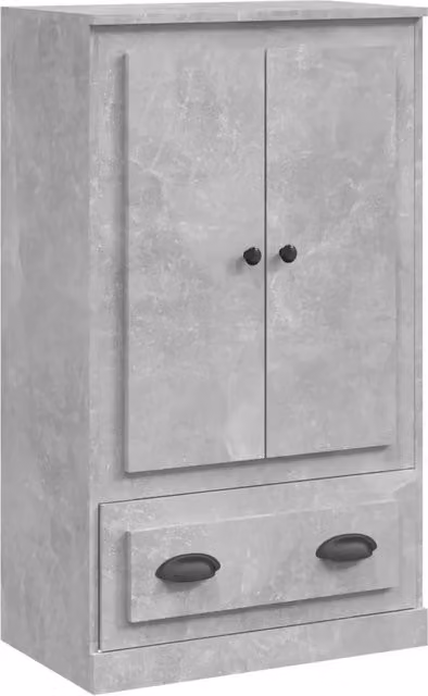 Credenza Buffet in Legno Multistrato Grigio Cemento con Design Minimalista L/P/H: 60 x 35,5 x 103,5 cm