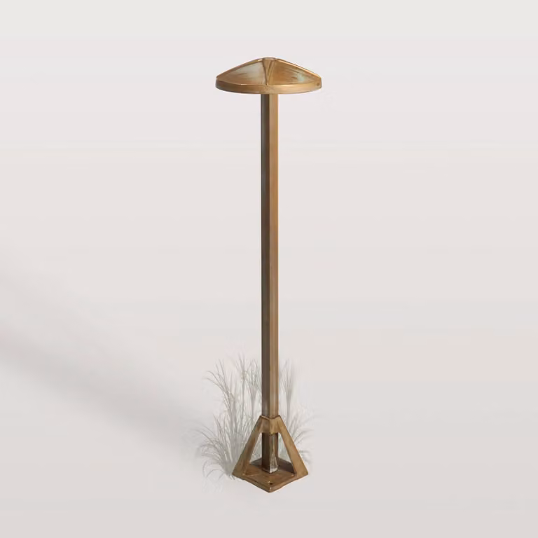 Moretti Luce Lampione da giardino Aura Disk, Bronzo / Ottone antico, Ottone, Campagna / Rustiche, Lampada da esterni