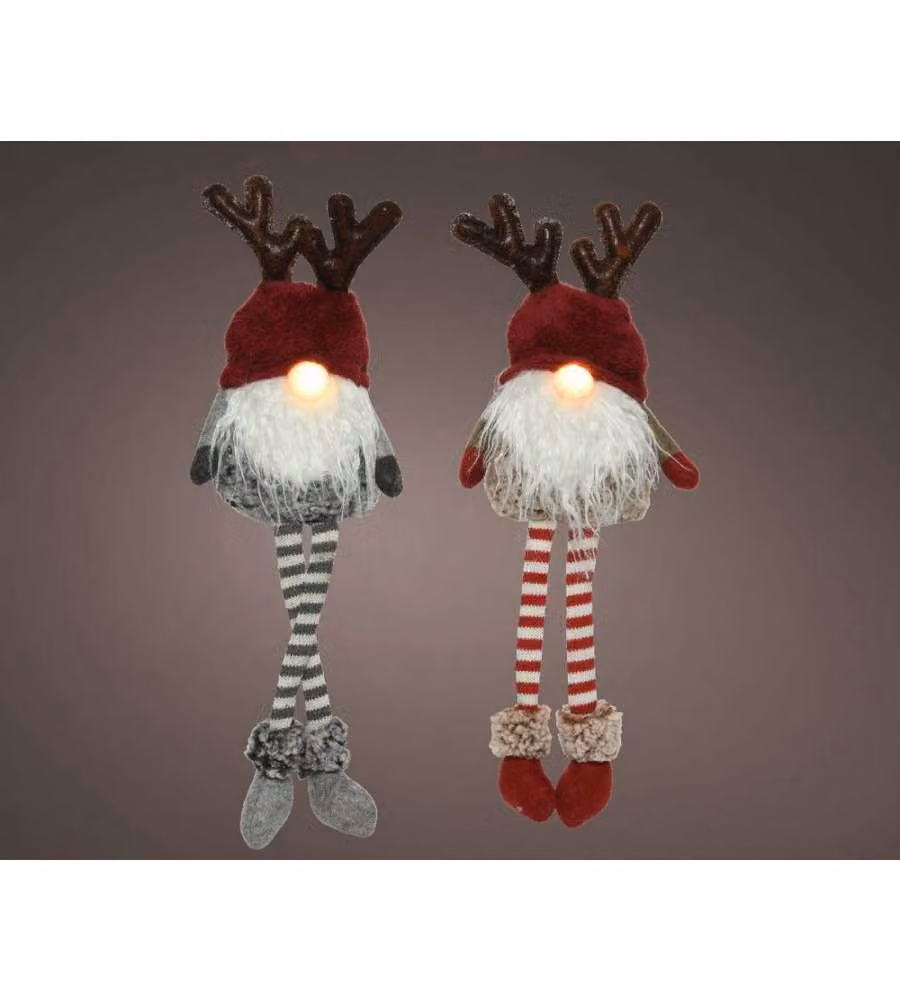 Gnomo natalizio con luce led