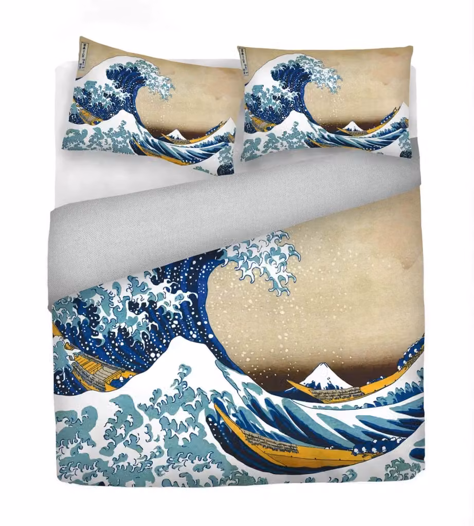 Copripiumino Matrimoniale GIORDANOSHOP in Cotone con Stampa Grafica Natura e Orientale Blu L/P: 200 x 220 cm con Federe 140 x 200 cm – 2