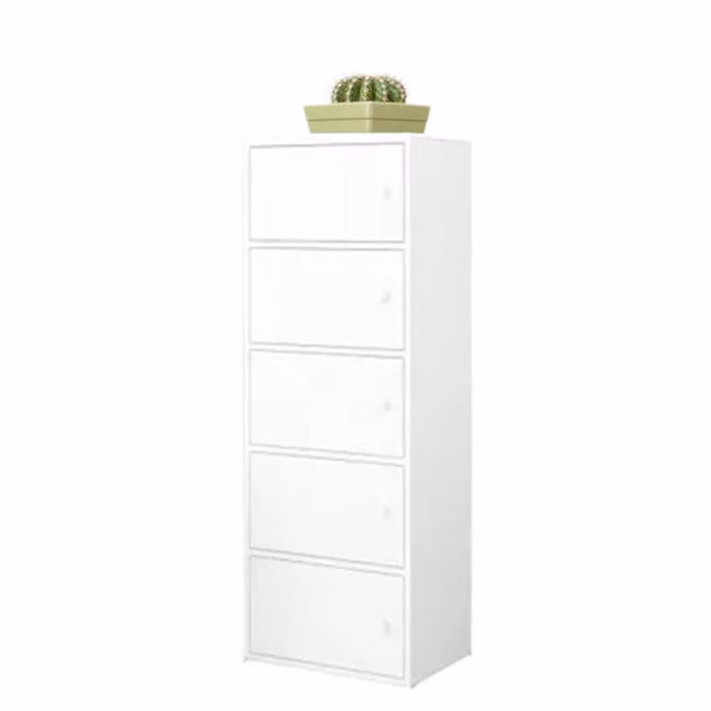 Commode grande moderno spazioso 5 ripiani bianco retrò Scandinavo