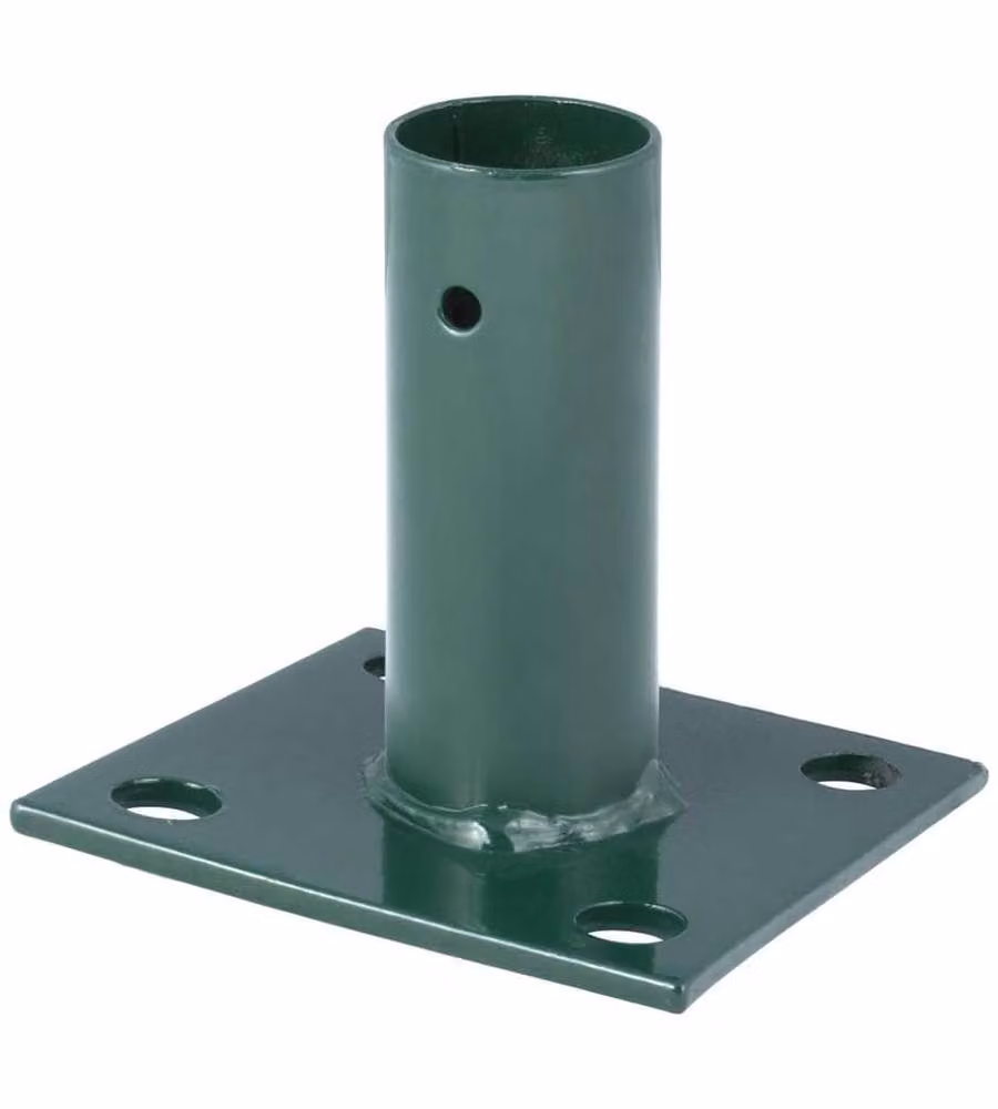 Verdelook Piastra di Fissaggio per palo in ferro - Verde - 3,4 cm
