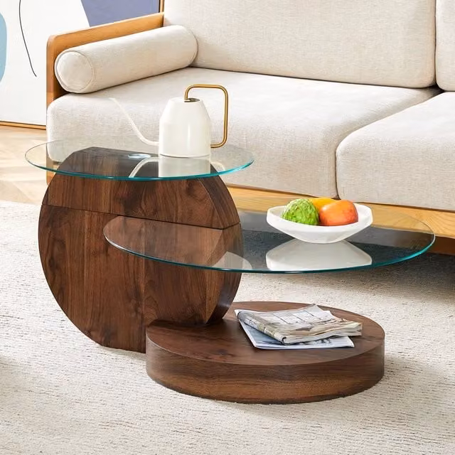 Tavolino da Caff¨¨ in Vetro Temperato e MDF Multistrato ¨C MINIMAL ¨C Design Moderno