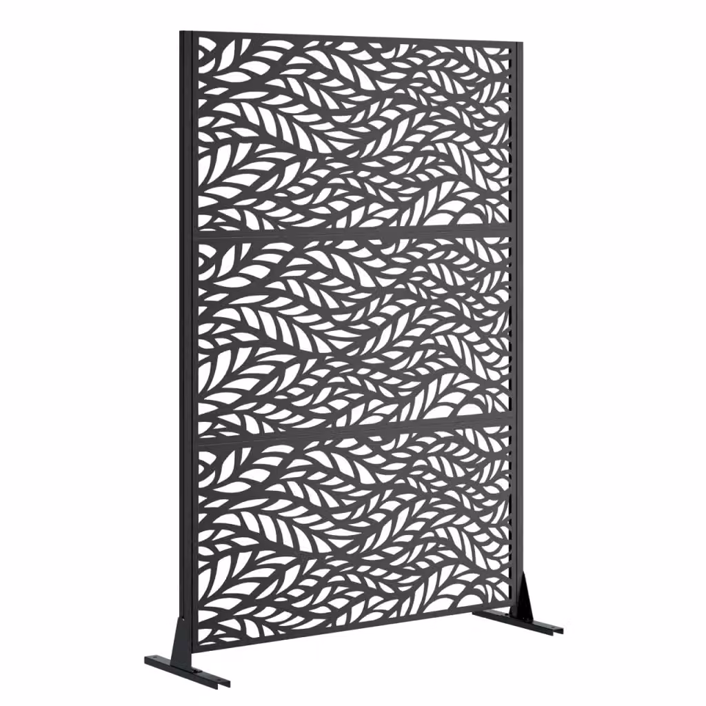 Pannello divisorio esterno in metallo Minimal nero H: 183 cm x L: 116 cm – 2
