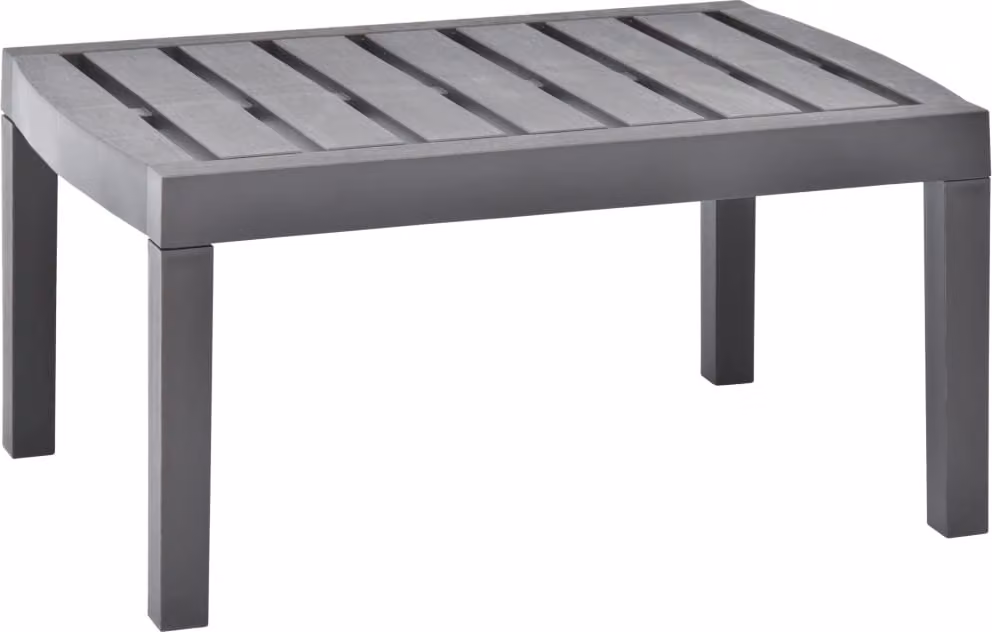 The Living Store tavolo da giardino moka 78x55x38 cm in plastica