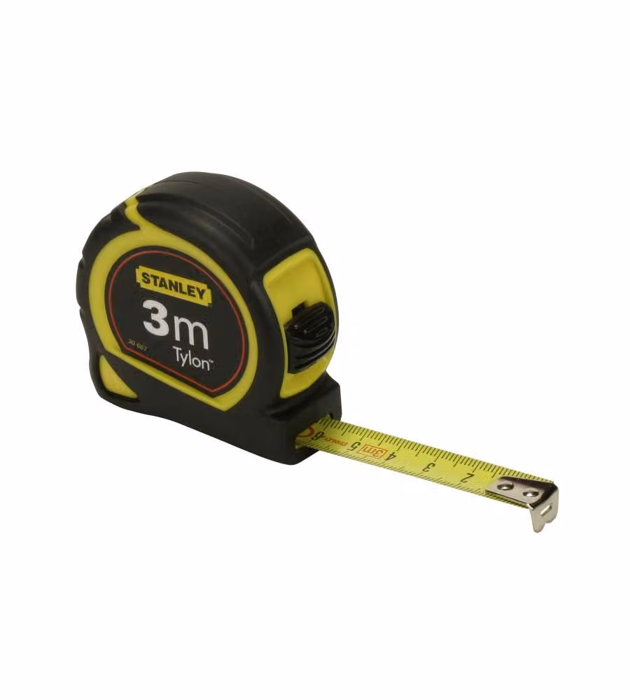 Flessometro Stanley in Tylon giallo da 3 m – 2