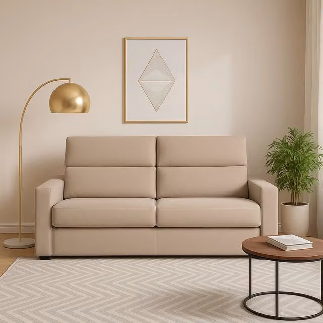 Vialfre Divano Fisso 2 Posti Made in Italy con Rivestimento Sfoderabile Grigio L: 180 cm, P: 95 cm, H: 100 cm – 1