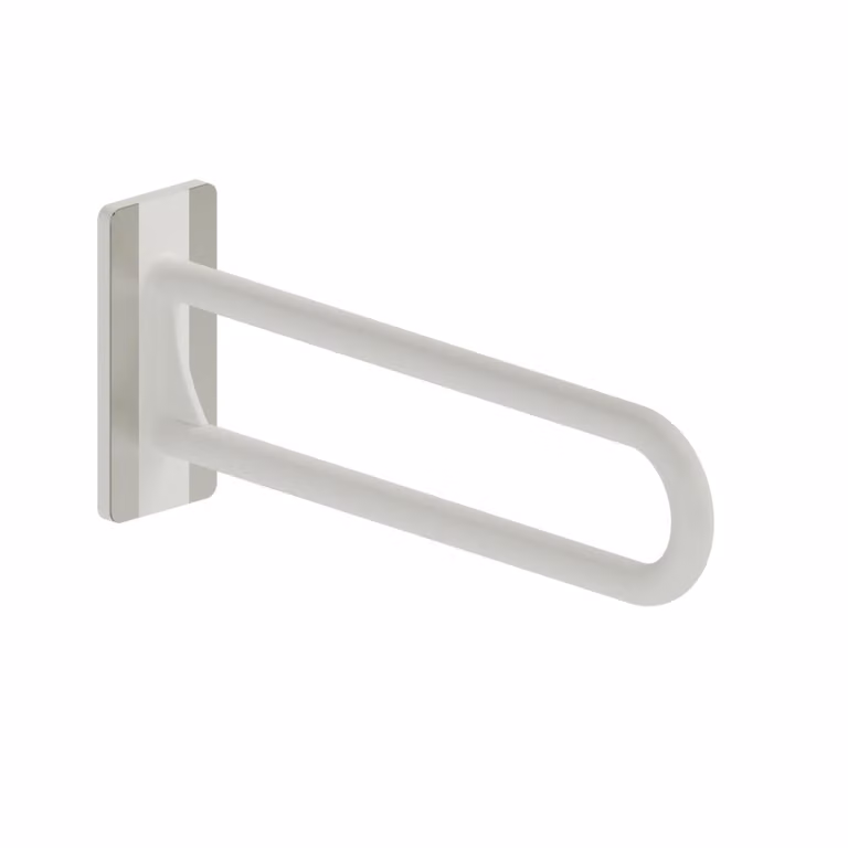 VIGOUR Clivia Maniglia di sostegno plus 60 cm Acciaio inox bianco opaco, piastra di copertura Acciaio inox opaco