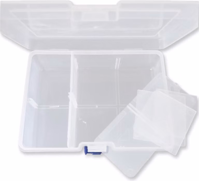Scatola di selezione per perline, trasparente, 16,5 x 12 x 5,8 cm, 6 scomparti