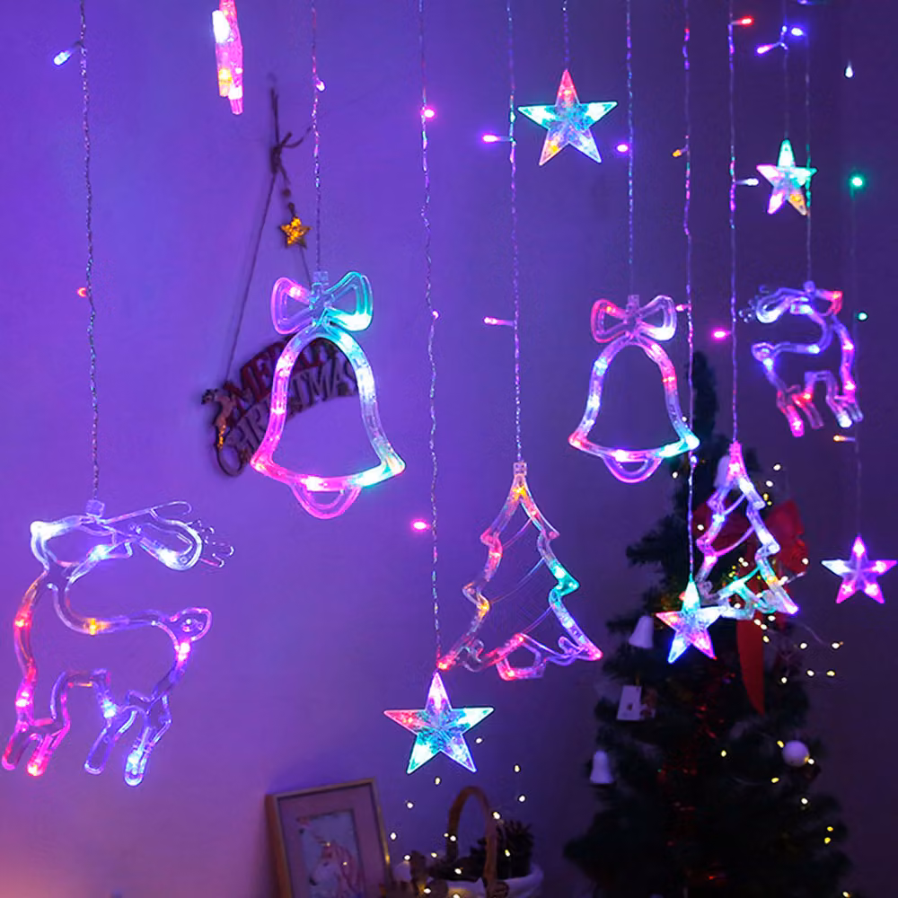3M Window Fairy Lights a batteria, luci colorate a led per giardino, festa, balcone, decorazione natalizia
