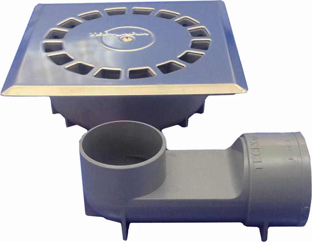 Scarico Tecnoagua T-88 VHI PVC acciaio inox 11,8 x 11,8 x 4,5 cm Ø 4 cm