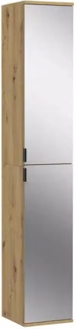 Armadio a 2 ante con specchio – Rovere chiaro – BODITE