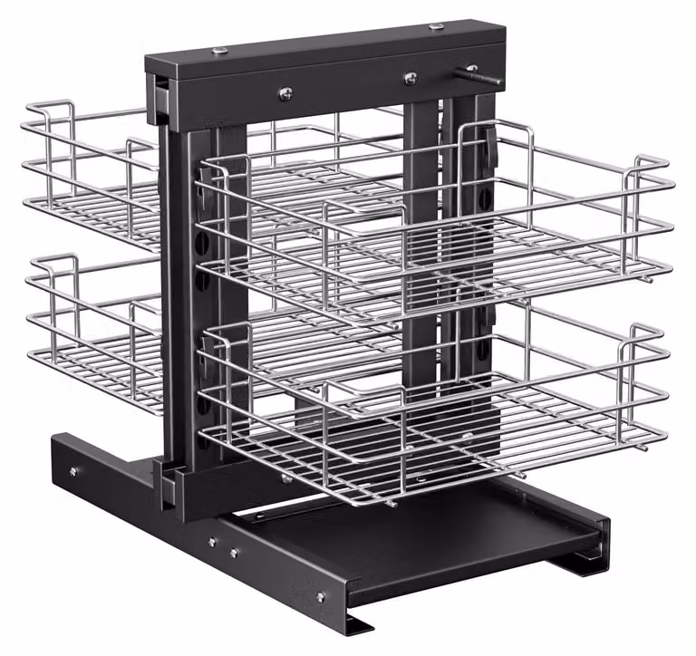 Organizzatore per pensile angolare da cucina - Cesto estraibile in filo metallico da 90 cm - Acciaio inossidabile - Soluzione angolare per 2/3 - Adatto per ante a sinistra o a destra - StorageRack-900mm