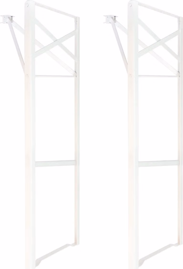 Natural Goods Berlin telaio per mobili BIERZELT, set per tenda da birra fai da te, telaio per tavolo pieghevole, telaio per panca, set per tendone, inossidabile, H100,5 x L43cm - tavolo da bar, bianco, 2 pezzi