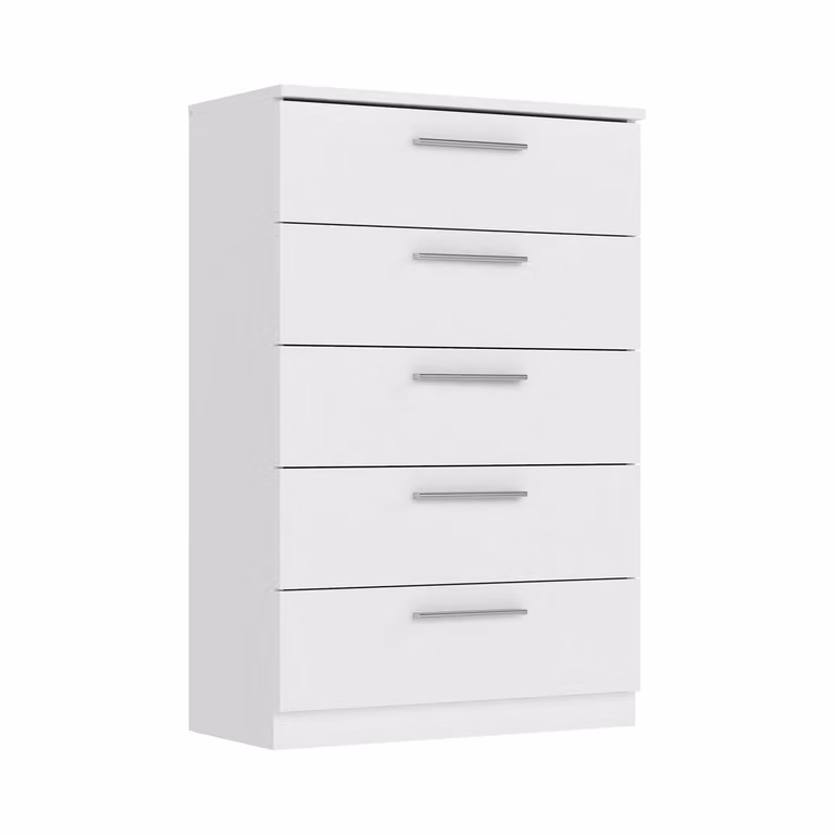Comò 5 cassetti SURREY bianco