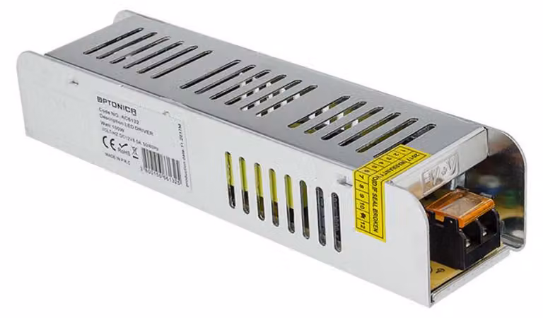 Optonica 6132 Alimentatore Slim100W 12V 8.5A per Strisce LED Interno IP20