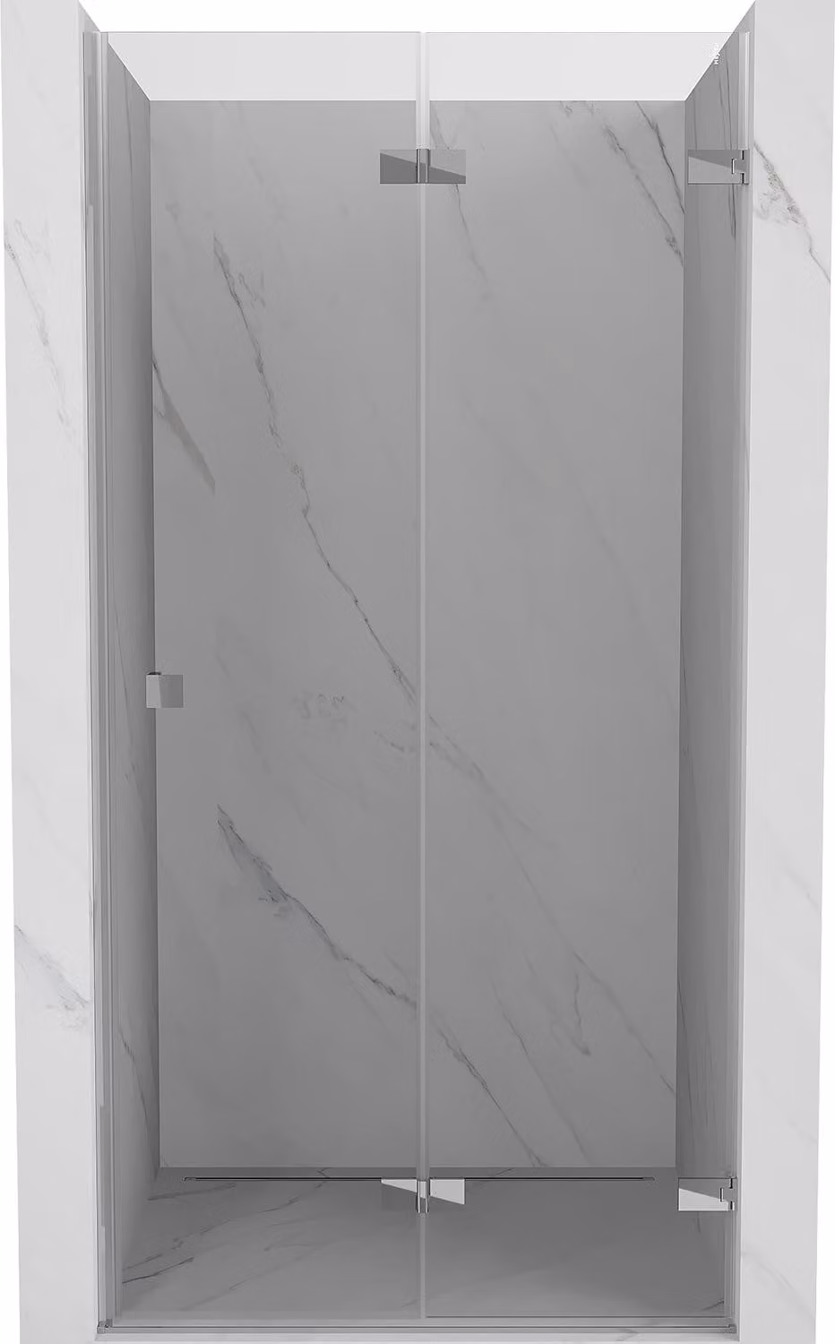 Mexen Lunar-F porta doccia pieghevole destra 55 cm, trasparente, cromo - 836-055-000-01-00-P