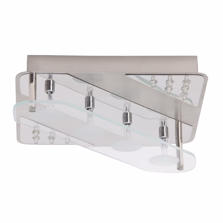 Brillante Sarro DE 4 x10W+LED 12x0,07W Plafoniera, 4 luci ferro/cromo G94133/77