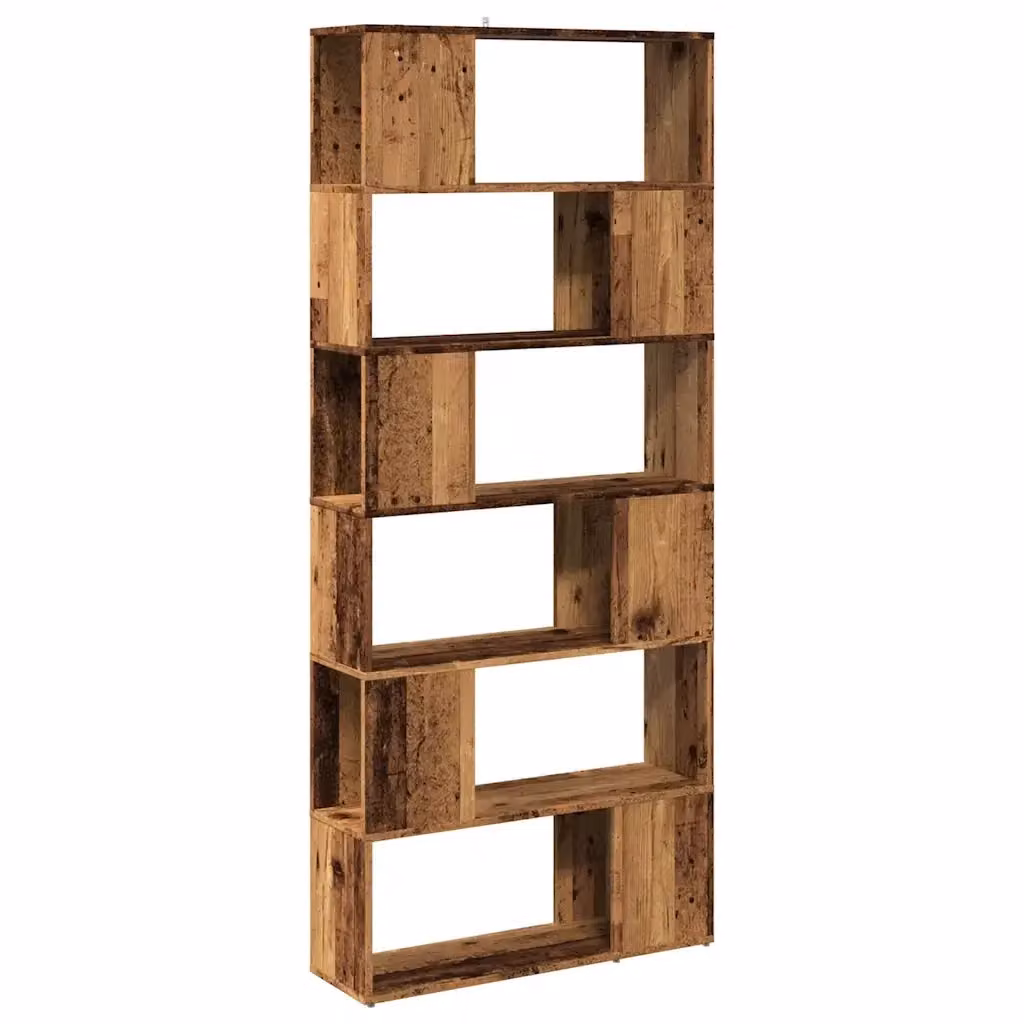 Libreria Divisorio Design Mania in Legno Antico Marrone L: 80 cm, P: 24 cm, H: 186 cm – 2