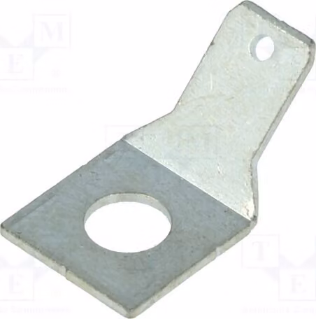 10 connettori: maschio, piatto, 0,8 mm, filettatura M3,5, 4,8 mm, avvitabile, in ottone, modello K5-00AH - con saldature