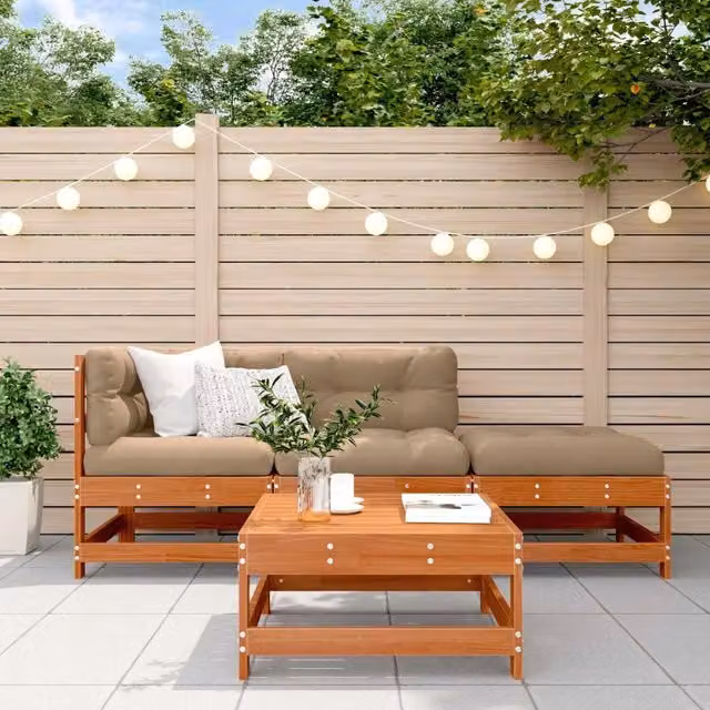 Set Lounge da Giardino 4 pz Marrone Cerato 3418097