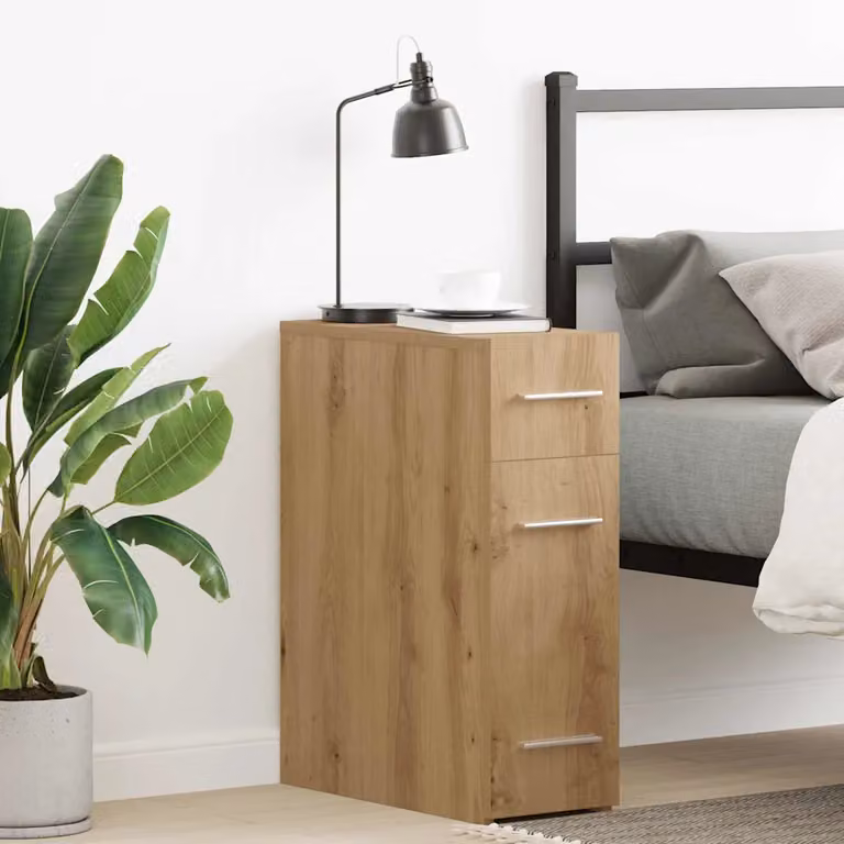 Carrello da farmacia mobile vidaXL in legno ingegnerizzato marrone L/P/H: 20 x 45,5 x 60 cm