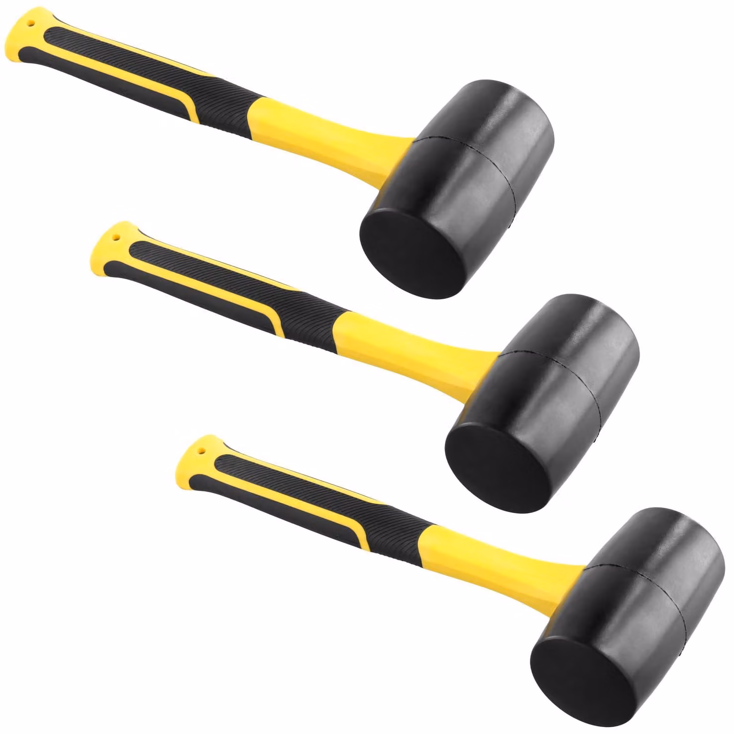 3 martelli in gomma da 16 oz - Martelli in gomma ergonomici per lavori di bricolage