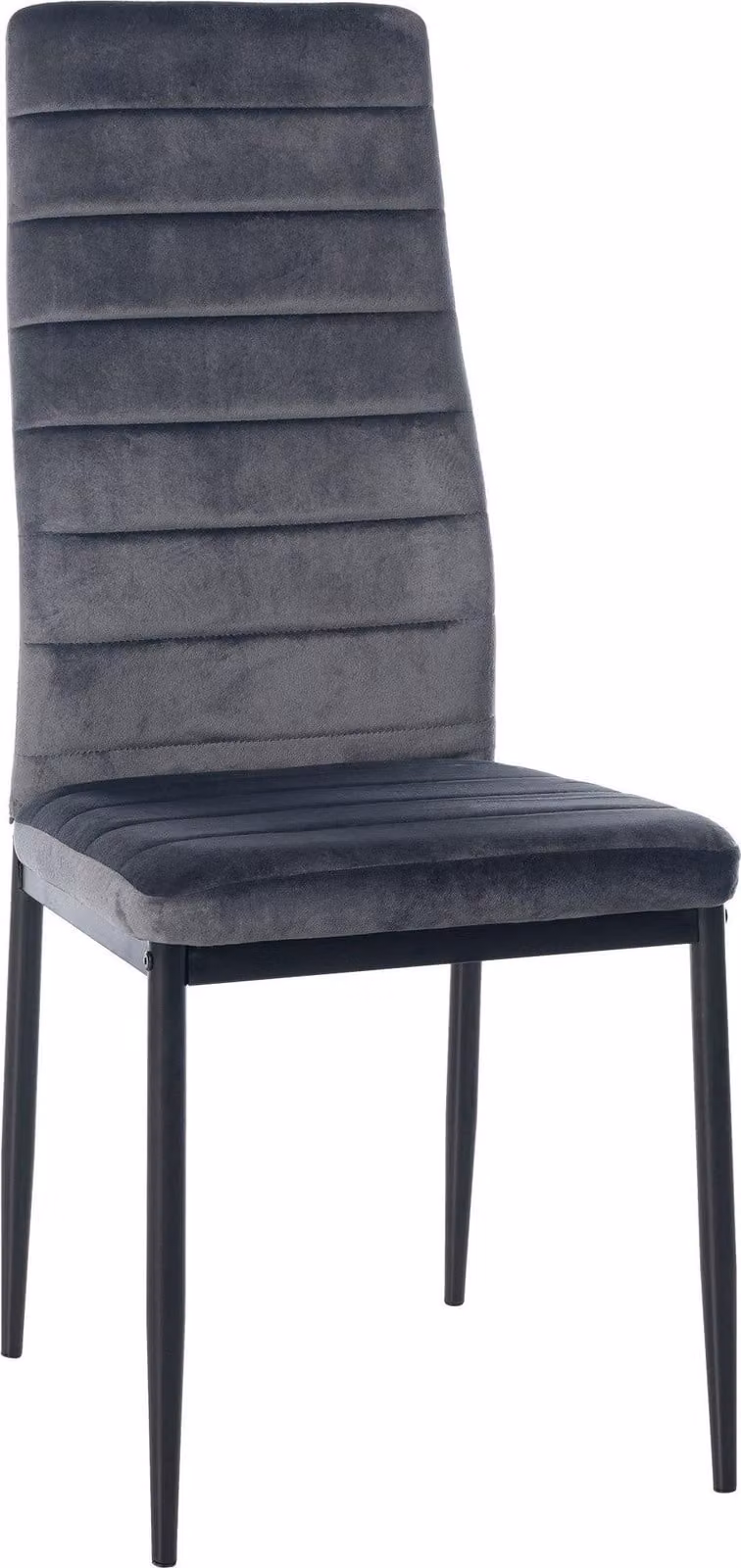 Sedia da pranzo - Sedia da cucina - Elevato comfort di seduta, robusta struttura in metallo | Colore: Grigio | Materiale: Morbido